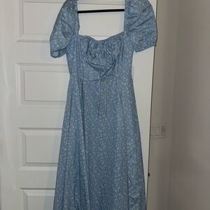 House of CB Blue Floral Midi Dress